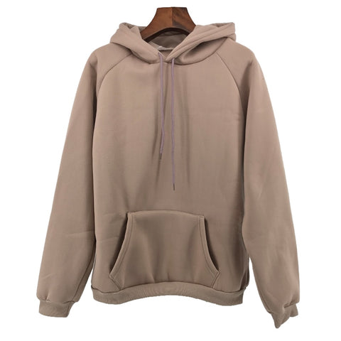 Image of Autumn Winter Fashion Solid color Harajuku Lotus root pink Pullover Thick Loose Women Hoodies Sweatshirts Female Casual