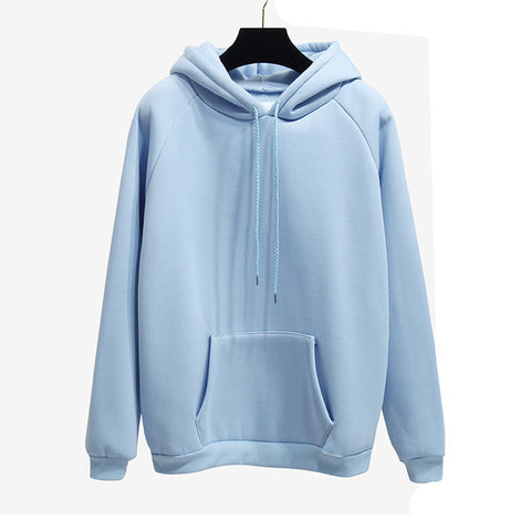 Image of Autumn Winter Fashion Solid color Harajuku Lotus root pink Pullover Thick Loose Women Hoodies Sweatshirts Female Casual