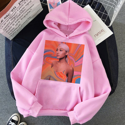 Image of Ariana Grande Thank You Next Harajuku Graphic Hoodie Women 90s Ullzang 7 Rings Funny Sweatshirt Don't Call Me Angel Hoody Female