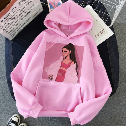 Image of Ariana Grande Thank You Next Harajuku Graphic Hoodie Women 90s Ullzang 7 Rings Funny Sweatshirt Don't Call Me Angel Hoody Female