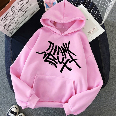 Image of Ariana Grande Thank You Next Harajuku Graphic Hoodie Women 90s Ullzang 7 Rings Funny Sweatshirt Don't Call Me Angel Hoody Female