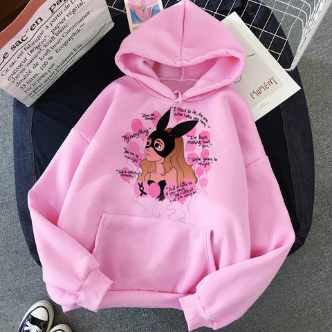 Image of Ariana Grande Thank You Next Harajuku Graphic Hoodie Women 90s Ullzang 7 Rings Funny Sweatshirt Don't Call Me Angel Hoody Female