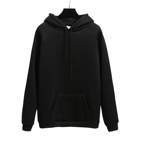 Image of Autumn Winter Fashion Solid color Harajuku Lotus root pink Pullover Thick Loose Women Hoodies Sweatshirts Female Casual