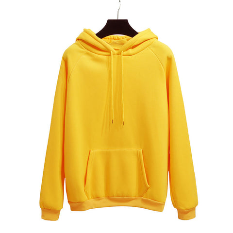Image of Autumn Winter Fashion Solid color Harajuku Lotus root pink Pullover Thick Loose Women Hoodies Sweatshirts Female Casual