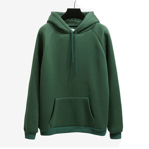 Image of Autumn Winter Fashion Solid color Harajuku Lotus root pink Pullover Thick Loose Women Hoodies Sweatshirts Female Casual