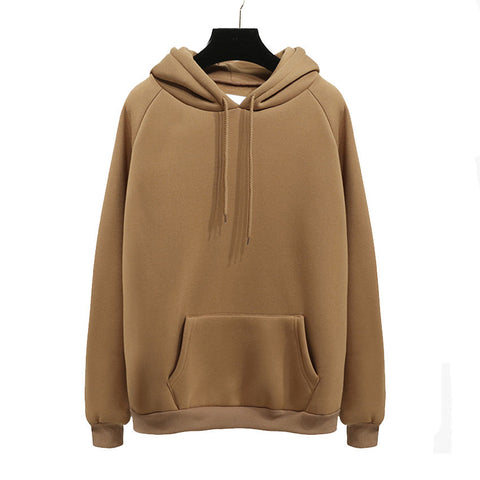 Image of Autumn Winter Fashion Solid color Harajuku Lotus root pink Pullover Thick Loose Women Hoodies Sweatshirts Female Casual