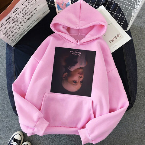 Image of Ariana Grande Thank You Next Harajuku Graphic Hoodie Women 90s Ullzang 7 Rings Funny Sweatshirt Don't Call Me Angel Hoody Female