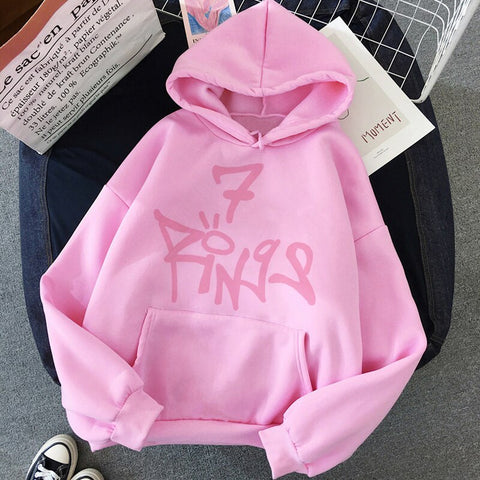 Image of Ariana Grande Thank You Next Harajuku Graphic Hoodie Women 90s Ullzang 7 Rings Funny Sweatshirt Don't Call Me Angel Hoody Female