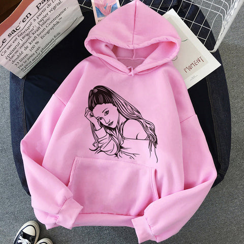 Image of Ariana Grande Thank You Next Harajuku Graphic Hoodie Women 90s Ullzang 7 Rings Funny Sweatshirt Don't Call Me Angel Hoody Female